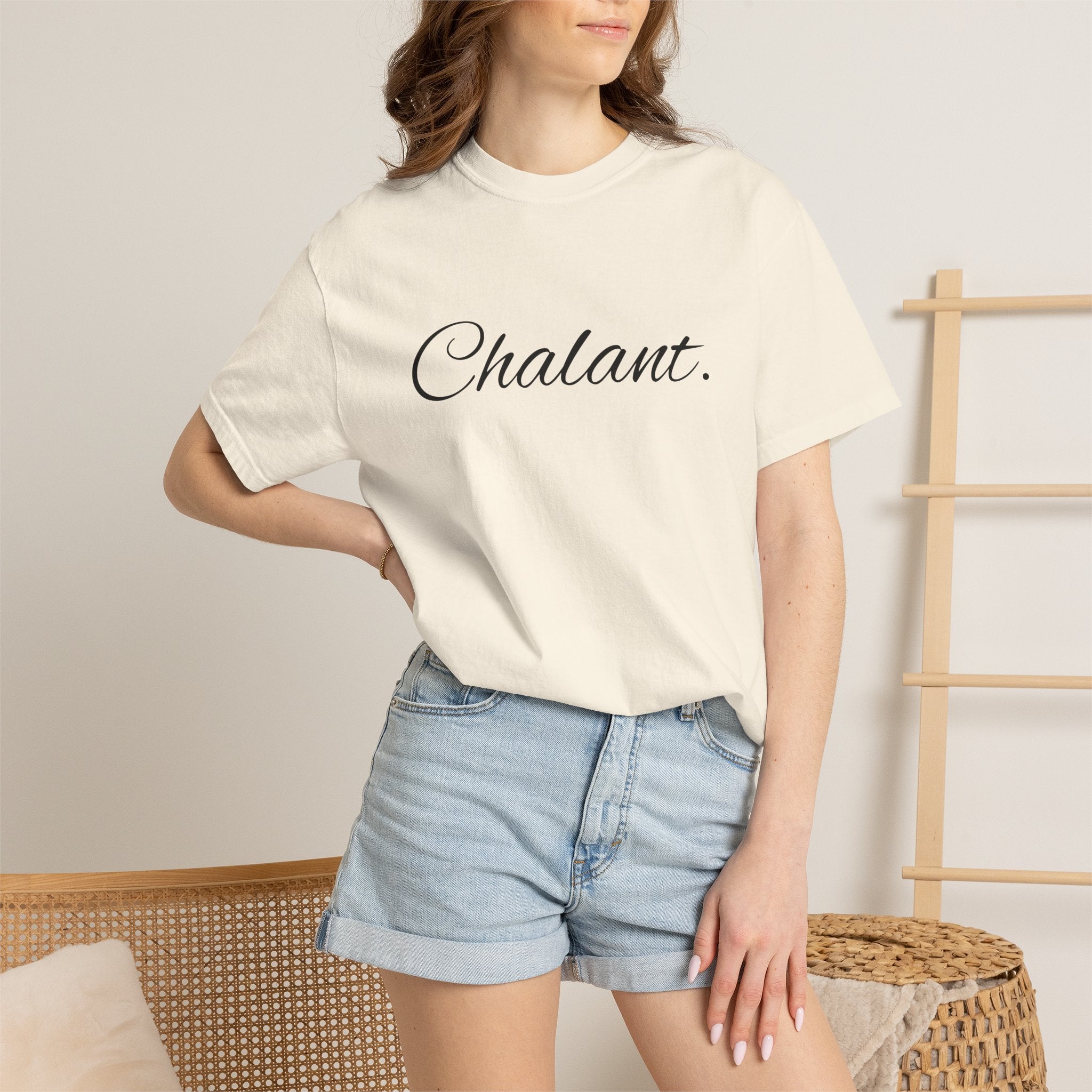 Chalant Script T-Shirt — Elegant Casual Graphic Tee