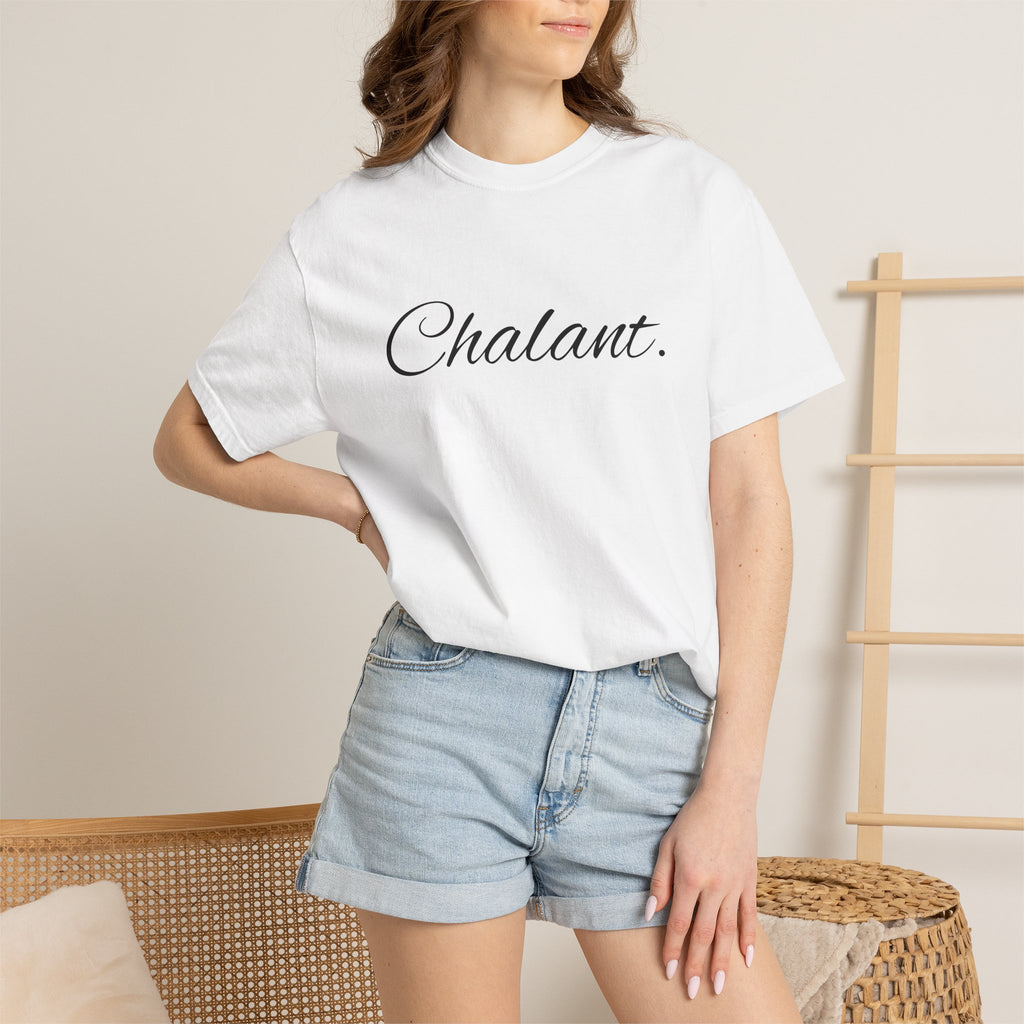 Chalant Script T-Shirt — Elegant Casual Graphic Tee