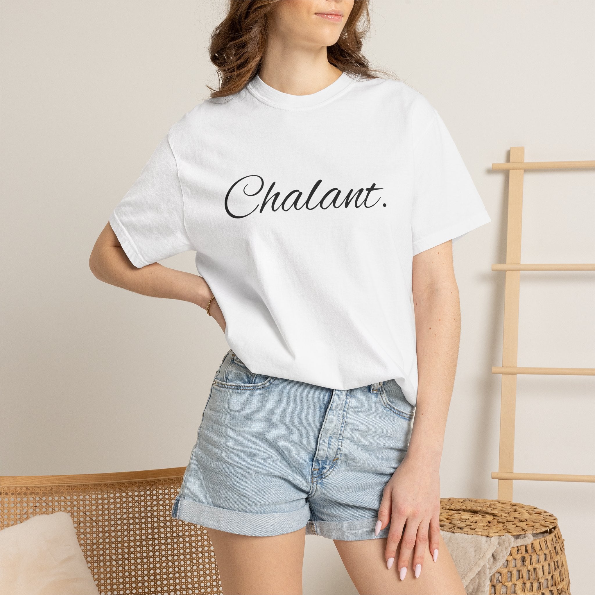 Chalant Script T-Shirt — Elegant Casual Graphic Tee