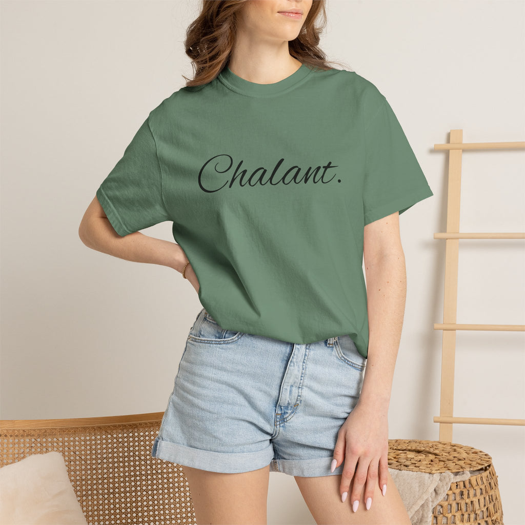 Chalant Script T-Shirt — Elegant Casual Graphic Tee
