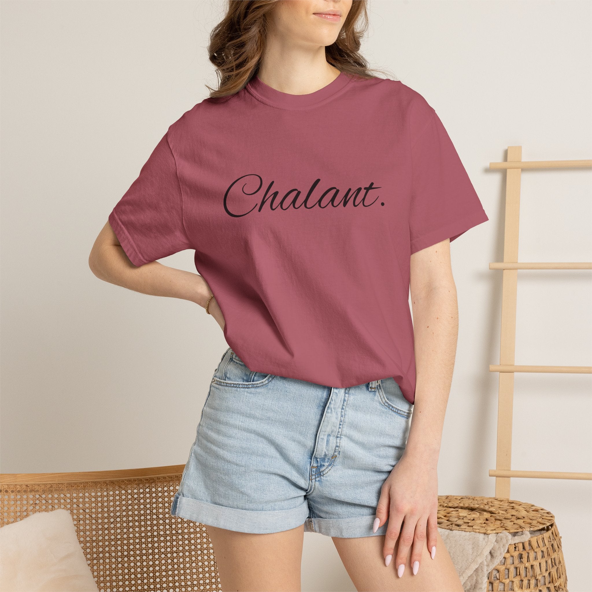 Chalant Script T-Shirt — Elegant Casual Graphic Tee