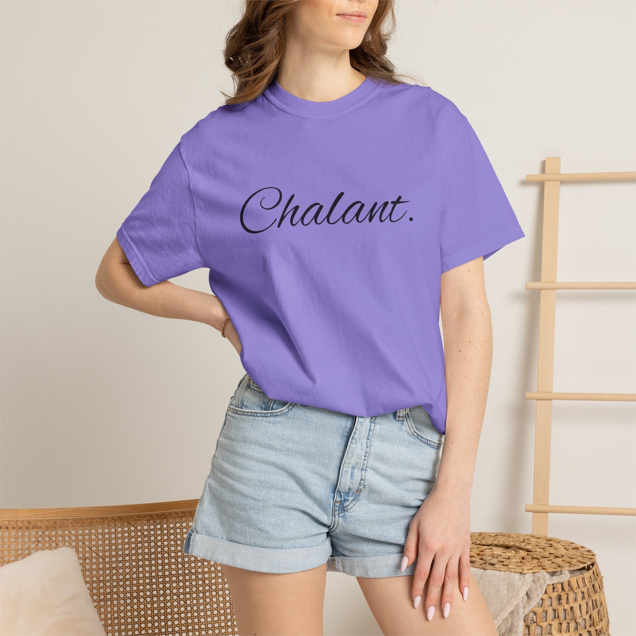 Chalant Script T-Shirt — Elegant Casual Graphic Tee