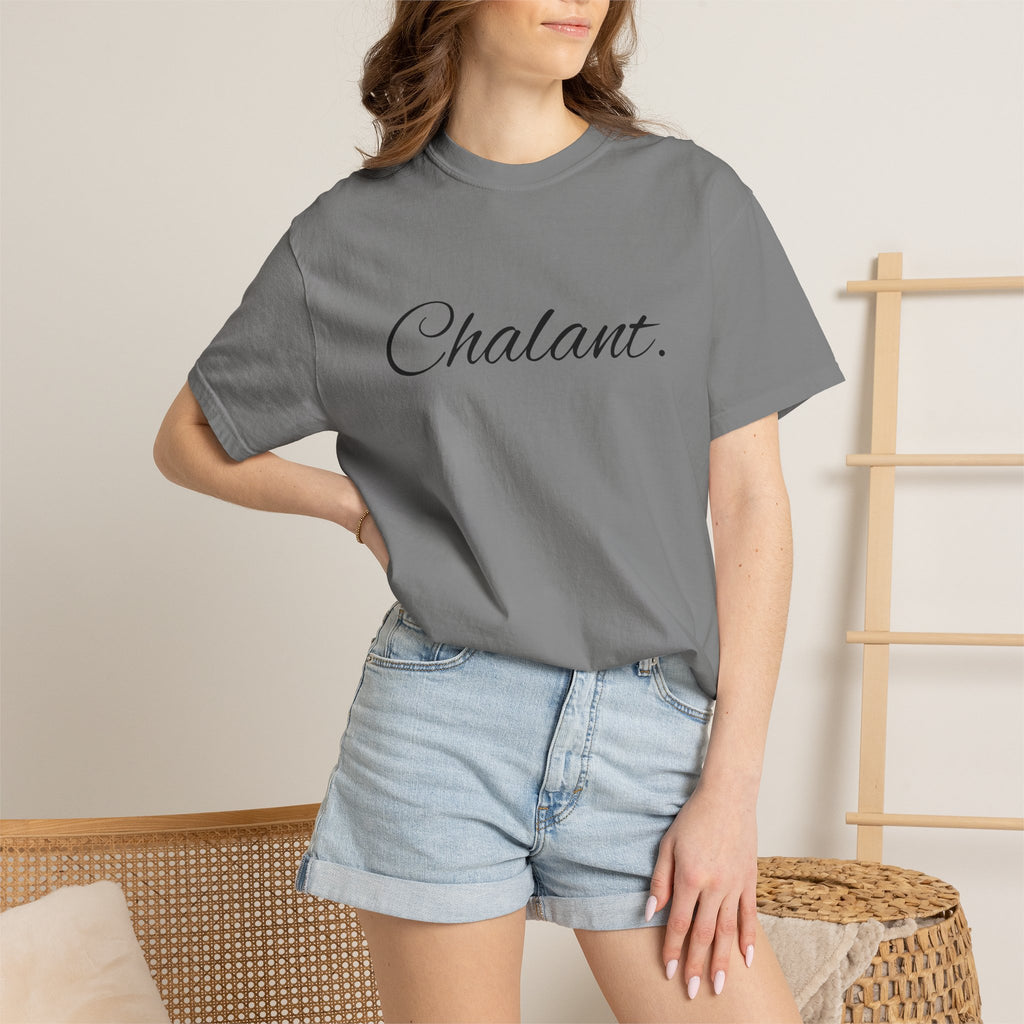 Chalant Script T-Shirt — Elegant Casual Graphic Tee