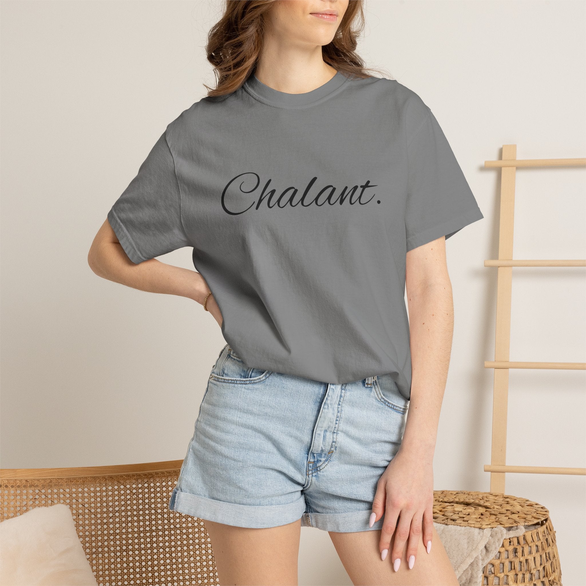 Chalant Script T-Shirt — Elegant Casual Graphic Tee