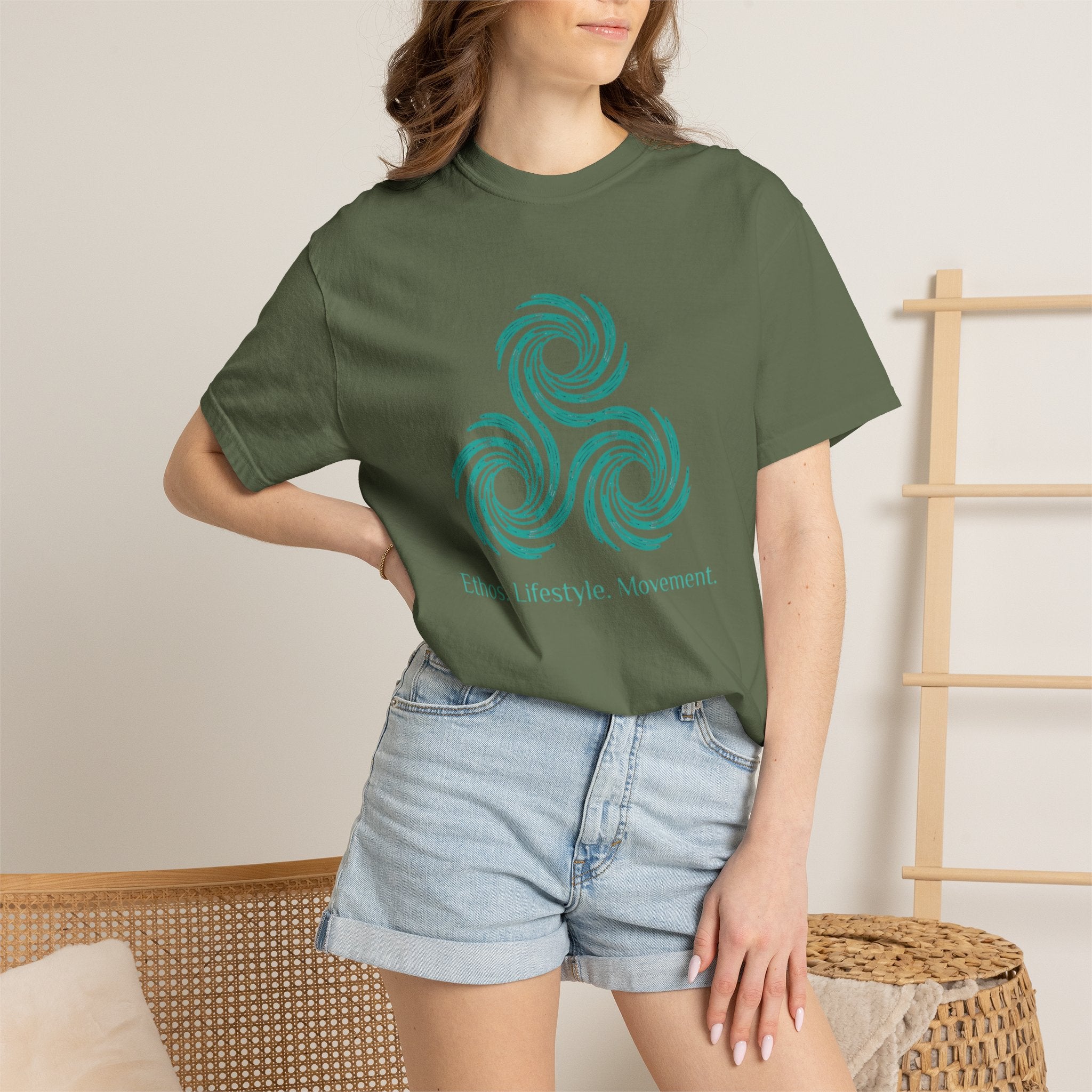 Unisex ELM Teal Logo Garment-Dyed T-shirt
