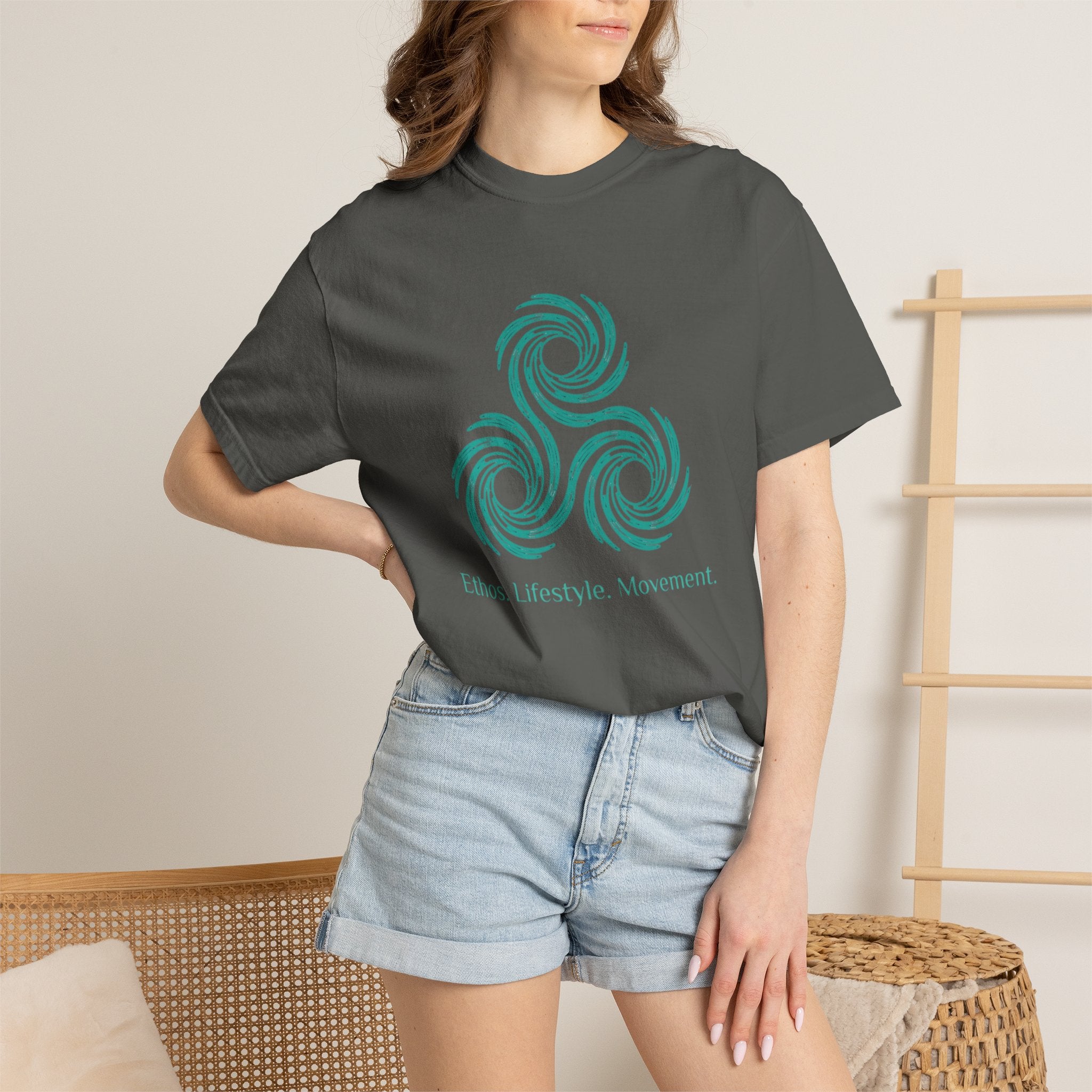 Unisex ELM Teal Logo Garment-Dyed T-shirt